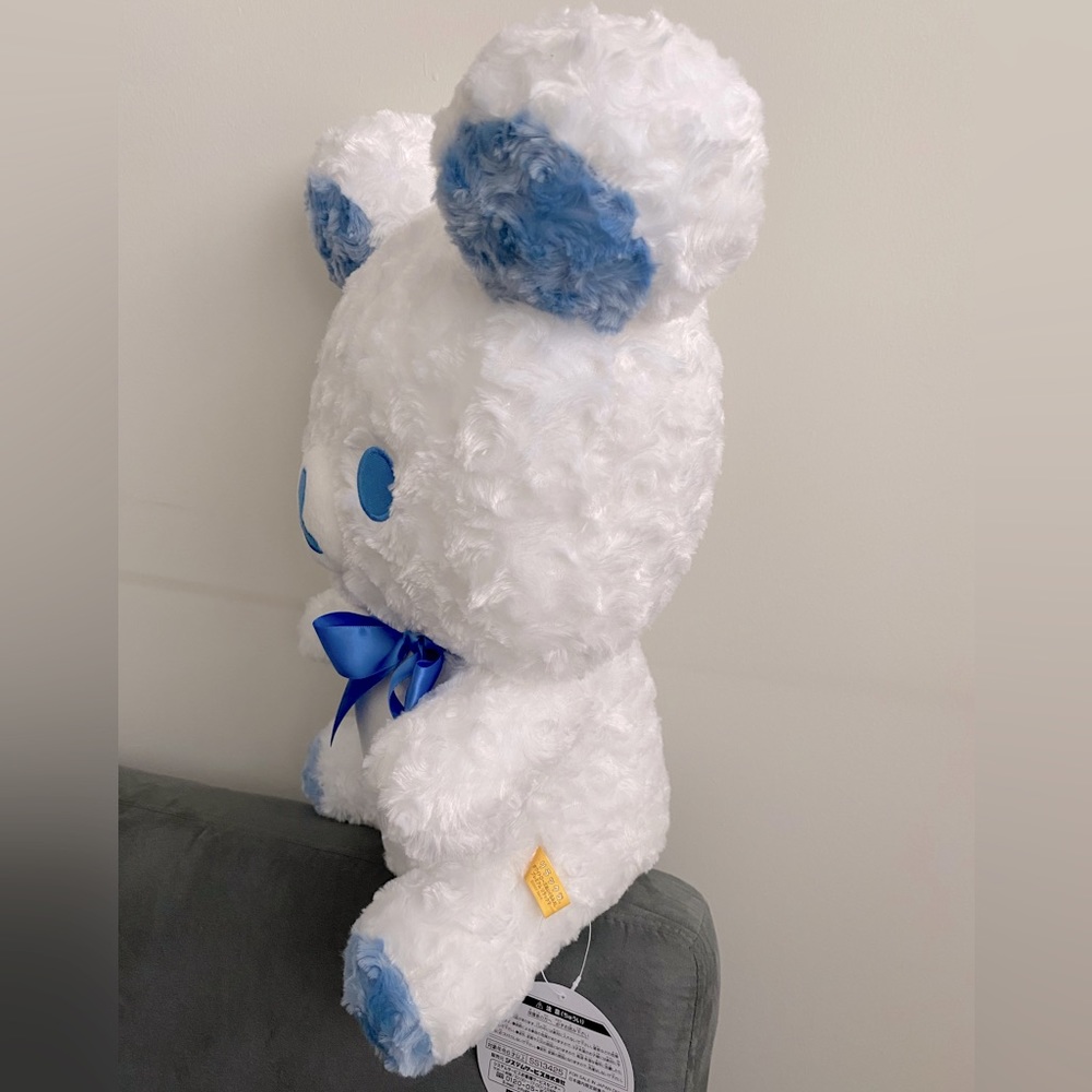 San-x Rilakkuma White Rose Blue Ver. Plush Doll XL - Picture 3 of 5